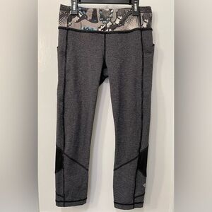 Lululemon Pace Rival Crop Wee Stripe Black Heathered Exploded So Fly Butterfly